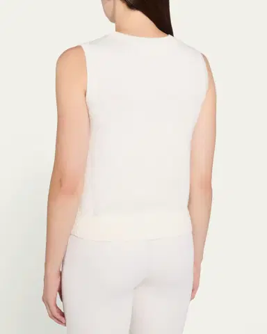 Oscar de la Renta Solid Wool Knit Tank Top | Thumbnail 3 Oscar de la Renta Solid Wool Knit Tank Top | Thumbnail 3