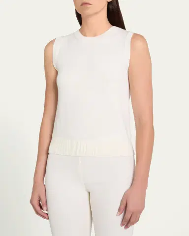 Oscar de la Renta Solid Wool Knit Tank Top | Thumbnail 4 Oscar de la Renta Solid Wool Knit Tank Top | Thumbnail 4