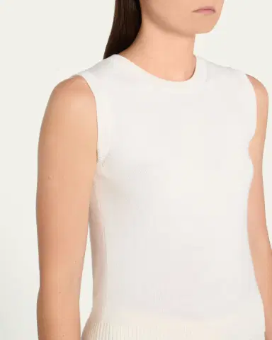 Oscar de la Renta Solid Wool Knit Tank Top | Thumbnail 5 Oscar de la Renta Solid Wool Knit Tank Top | Thumbnail 5