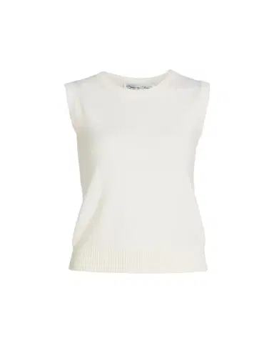 Oscar de la Renta Solid Wool Knit Tank Top | Thumbnail 1 Oscar de la Renta Solid Wool Knit Tank Top | Thumbnail 1