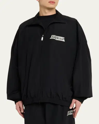 Balenciaga Men's Masking Tape Track Jacket | Thumbnail 4 Balenciaga Men's Masking Tape Track Jacket | Thumbnail 4