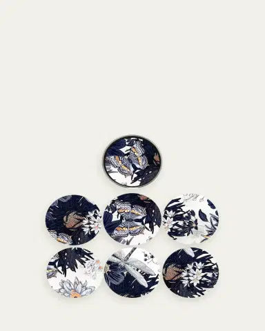 Nomi K Dragonfly Lacquered Wood Coasters, Set of 6 | Thumbnail 2 Nomi K Dragonfly Lacquered Wood Coasters, Set of 6 | Thumbnail 2