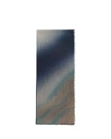 PIACENZA 1733 Men's Cashmere Degrade-Motif Eyelash Fringe Scarf | Thumbnail 1 PIACENZA 1733 Men's Cashmere Degrade-Motif Eyelash Fringe Scarf | Thumbnail 1