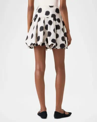Akris punto Fringed Polka Dot Jacquard Mini Skirt | Thumbnail 2 Akris punto Fringed Polka Dot Jacquard Mini Skirt | Thumbnail 2