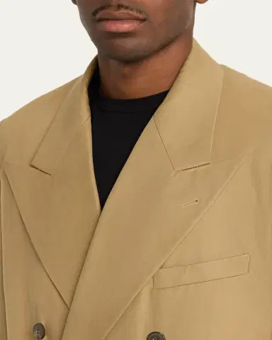 Dries Van Noten Men's Cotton Peak Lapel Double-Breasted Sport Coat | Thumbnail 5 Dries Van Noten Men's Cotton Peak Lapel Double-Breasted Sport Coat | Thumbnail 5