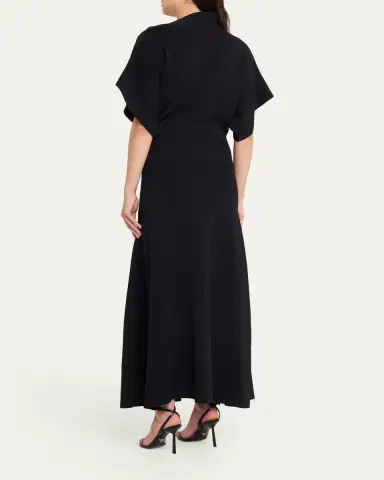 Lanvin Asymmetric Silver Button A-Line Dress | Thumbnail 3 Lanvin Asymmetric Silver Button A-Line Dress | Thumbnail 3