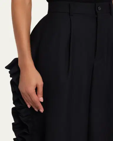 Noir Kei Ninomiya Ruffle Button-Side Wide-Leg Ankle Pants | Thumbnail 5 Noir Kei Ninomiya Ruffle Button-Side Wide-Leg Ankle Pants | Thumbnail 5