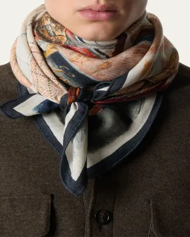 Loro Piana Men's Roadster Cashmere and Silk Foulard | Thumbnail 2 Loro Piana Men's Roadster Cashmere and Silk Foulard | Thumbnail 2