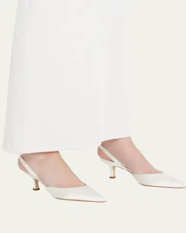Manolo Blahnik Carolyne Kitten-Heel Halter Pumps | Thumbnail 2 Manolo Blahnik Carolyne Kitten-Heel Halter Pumps | Thumbnail 2