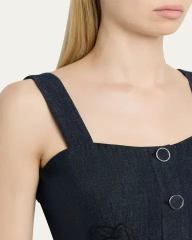 Veronica Beard Mirielle Embroidered Denim Top | Thumbnail 5 Veronica Beard Mirielle Embroidered Denim Top | Thumbnail 5