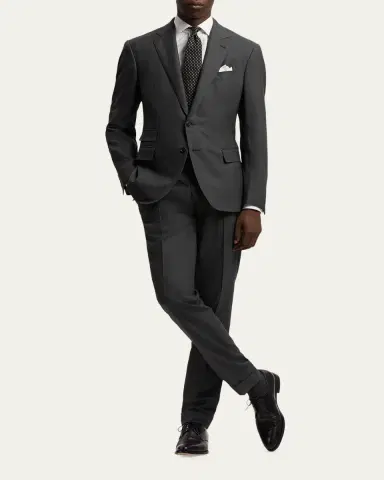 Ralph Lauren Purple Label Kent Hand-Tailored Wool Birdseye Suit | Thumbnail 2 Ralph Lauren Purple Label Kent Hand-Tailored Wool Birdseye Suit | Thumbnail 2