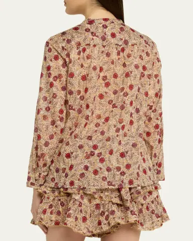 Etoile Isabel Marant Maria Floral Cotton Top | Thumbnail 3 Etoile Isabel Marant Maria Floral Cotton Top | Thumbnail 3
