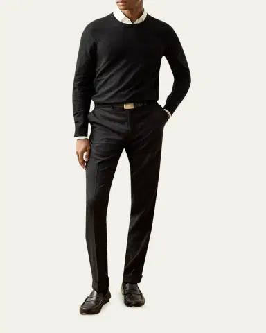 Ralph Lauren Purple Label Men's 18GG Cashmere Crewneck Sweater | Thumbnail 2 Ralph Lauren Purple Label Men's 18GG Cashmere Crewneck Sweater | Thumbnail 2