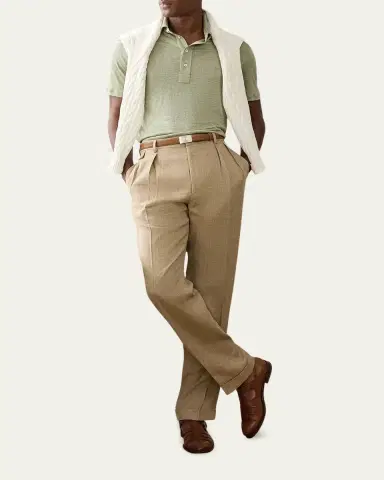 Ralph Lauren Purple Label Linen Jersey Polo Shirt | Thumbnail 2 Ralph Lauren Purple Label Linen Jersey Polo Shirt | Thumbnail 2