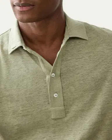 Ralph Lauren Purple Label Linen Jersey Polo Shirt | Thumbnail 4 Ralph Lauren Purple Label Linen Jersey Polo Shirt | Thumbnail 4