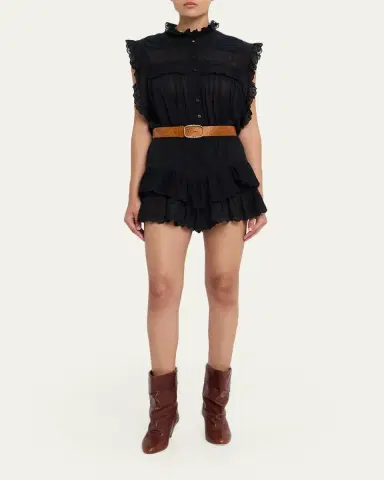 Etoile Isabel Marant Jocadia Embroidered Tiered Mini Skirt | Thumbnail 2 Etoile Isabel Marant Jocadia Embroidered Tiered Mini Skirt | Thumbnail 2