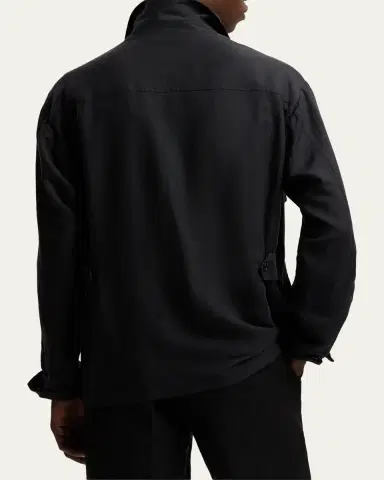 Ralph Lauren Purple Label Men's Silk and Linen Flap-Pocket Field Jacket | Thumbnail 3 Ralph Lauren Purple Label Men's Silk and Linen Flap-Pocket Field Jacket | Thumbnail 3
