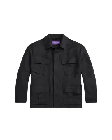Ralph Lauren Purple Label Men's Silk and Linen Flap-Pocket Field Jacket | Thumbnail 1 Ralph Lauren Purple Label Men's Silk and Linen Flap-Pocket Field Jacket | Thumbnail 1