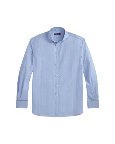 Ralph Lauren Purple Label Men's Glen Check French Cuff Shirt | Thumbnail 1 Ralph Lauren Purple Label Men's Glen Check French Cuff Shirt | Thumbnail 1