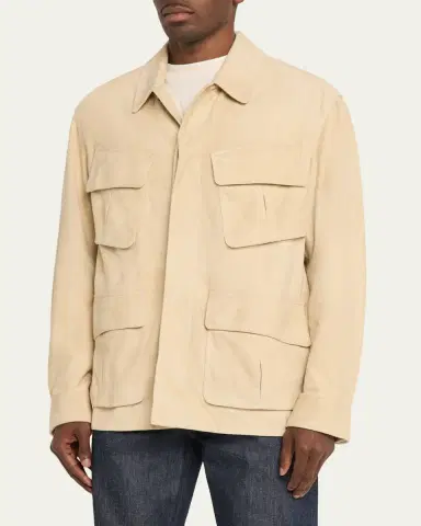 Ralph Lauren Purple Label Men's Suede Field Jacket | Thumbnail 4 Ralph Lauren Purple Label Men's Suede Field Jacket | Thumbnail 4