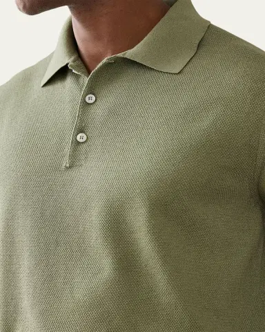 Ralph Lauren Purple Label Men's Silk-Blend Short-Sleeve Polo Sweater | Thumbnail 5 Ralph Lauren Purple Label Men's Silk-Blend Short-Sleeve Polo Sweater | Thumbnail 5