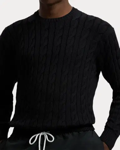 Ralph Lauren Purple Label Men's The Iconic Cable-Knit Sweater | Thumbnail 5 Ralph Lauren Purple Label Men's The Iconic Cable-Knit Sweater | Thumbnail 5