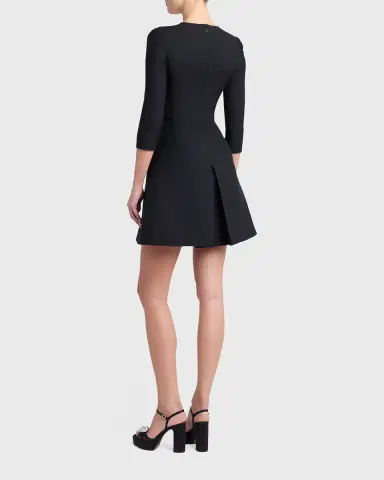 Valentino Garavani Long-Sleeve Embroidered Bow Mini Dress | Thumbnail 2 Valentino Garavani Long-Sleeve Embroidered Bow Mini Dress | Thumbnail 2