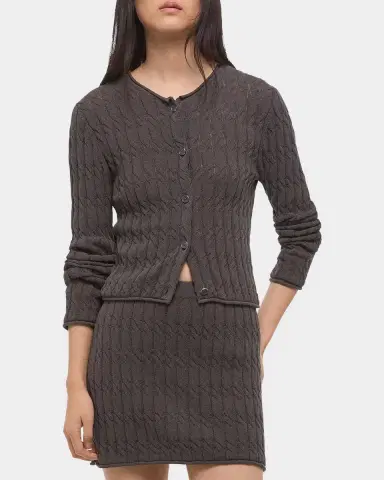 Helmut Lang Cable-Knit Cardigan | Thumbnail 4 Helmut Lang Cable-Knit Cardigan | Thumbnail 4
