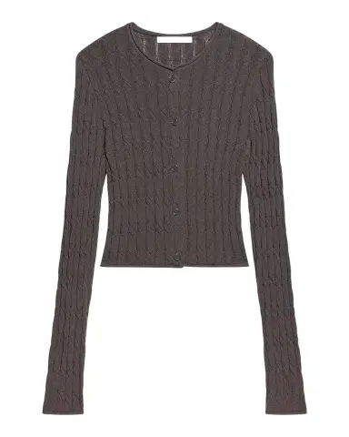 Helmut Lang Cable-Knit Cardigan | Thumbnail 1 Helmut Lang Cable-Knit Cardigan | Thumbnail 1