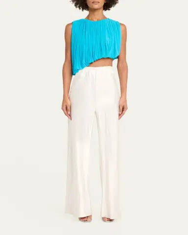 Ronny Kobo Chelly Sleeveless Asymmetric Draped Jersey Top | Thumbnail 2 Ronny Kobo Chelly Sleeveless Asymmetric Draped Jersey Top | Thumbnail 2