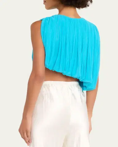 Ronny Kobo Chelly Sleeveless Asymmetric Draped Jersey Top | Thumbnail 3 Ronny Kobo Chelly Sleeveless Asymmetric Draped Jersey Top | Thumbnail 3