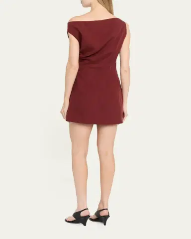 Ronny Kobo Winnie One-Shoulder Draped Mini Dress | Thumbnail 3 Ronny Kobo Winnie One-Shoulder Draped Mini Dress | Thumbnail 3