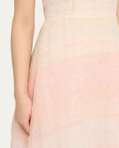 BERNADETTE Odette Strapless Threaded Silk Midi Dress | Thumbnail 5 BERNADETTE Odette Strapless Threaded Silk Midi Dress | Thumbnail 5