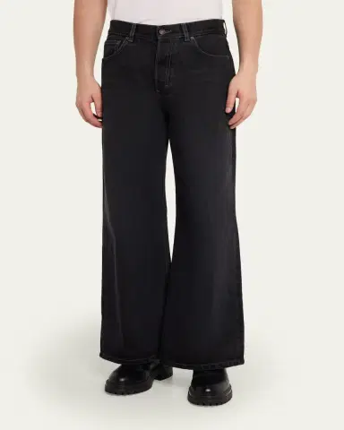 Jeanerica Men's Black Denim Wide-Leg Jeans | Thumbnail 4 Jeanerica Men's Black Denim Wide-Leg Jeans | Thumbnail 4