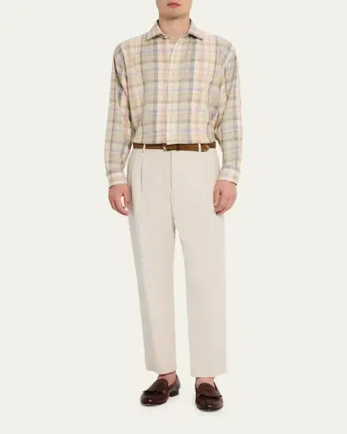 Ralph Lauren Purple Label Plaid Hemp-Cotton Shirt | Thumbnail 2 Ralph Lauren Purple Label Plaid Hemp-Cotton Shirt | Thumbnail 2
