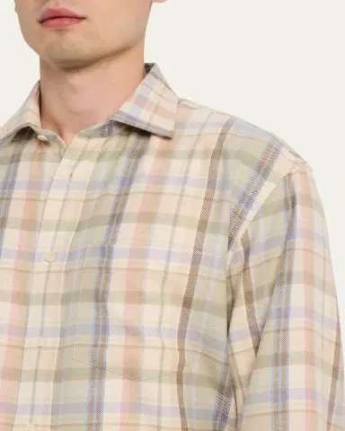Ralph Lauren Purple Label Plaid Hemp-Cotton Shirt | Thumbnail 5 Ralph Lauren Purple Label Plaid Hemp-Cotton Shirt | Thumbnail 5