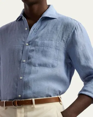 Ralph Lauren Purple Label Linen Chambray Shirt | Thumbnail 5 Ralph Lauren Purple Label Linen Chambray Shirt | Thumbnail 5