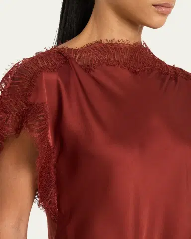 A.L.C. Luna Satin Lace-Trim Top | Thumbnail 5 A.L.C. Luna Satin Lace-Trim Top | Thumbnail 5
