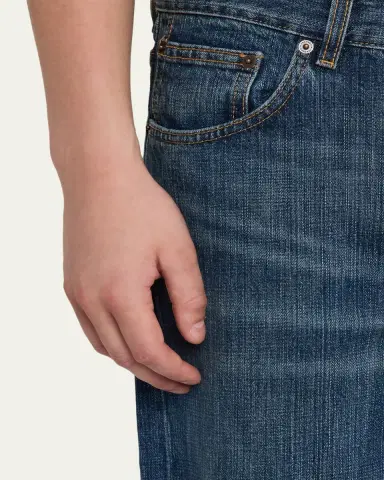 Jeanerica Men's Whiskered Dark Blue Denim Wide-Leg Jeans | Thumbnail 5 Jeanerica Men's Whiskered Dark Blue Denim Wide-Leg Jeans | Thumbnail 5