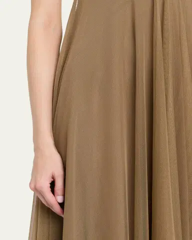 Ronny Kobo Chrissina Plunging Tulle Gown | Thumbnail 5 Ronny Kobo Chrissina Plunging Tulle Gown | Thumbnail 5