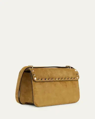 Valentino Garavani Rockstud Suede Shoulder Bag | Thumbnail 3 Valentino Garavani Rockstud Suede Shoulder Bag | Thumbnail 3
