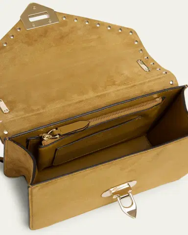 Valentino Garavani Rockstud Suede Shoulder Bag | Thumbnail 4 Valentino Garavani Rockstud Suede Shoulder Bag | Thumbnail 4