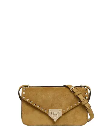 Valentino Garavani Rockstud Suede Shoulder Bag | Thumbnail 1 Valentino Garavani Rockstud Suede Shoulder Bag | Thumbnail 1