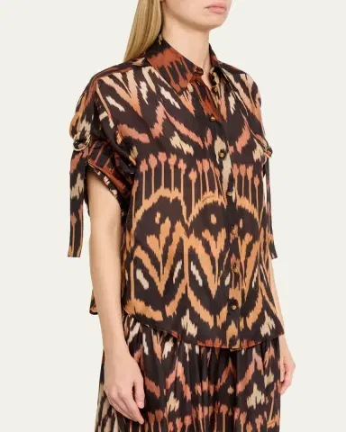 Zimmermann Aster Ikat Relaxed Shirt | Thumbnail 4 Zimmermann Aster Ikat Relaxed Shirt | Thumbnail 4