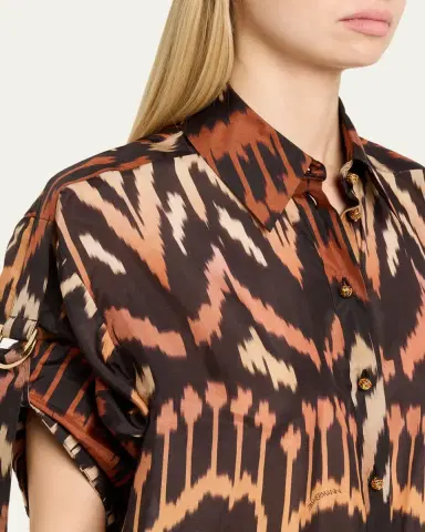 Zimmermann Aster Ikat Relaxed Shirt | Thumbnail 5 Zimmermann Aster Ikat Relaxed Shirt | Thumbnail 5