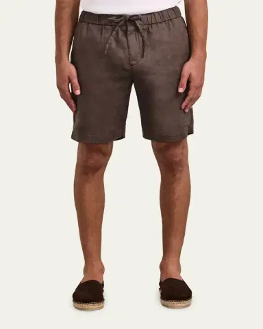 Frescobol Carioca Men's Linen Felipe Drawstring Shorts | Thumbnail 2 Frescobol Carioca Men's Linen Felipe Drawstring Shorts | Thumbnail 2