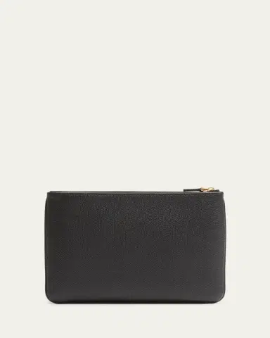 Valentino Garavani Medium Grain Leather Flat Pouch Bag | Thumbnail 2 Valentino Garavani Medium Grain Leather Flat Pouch Bag | Thumbnail 2