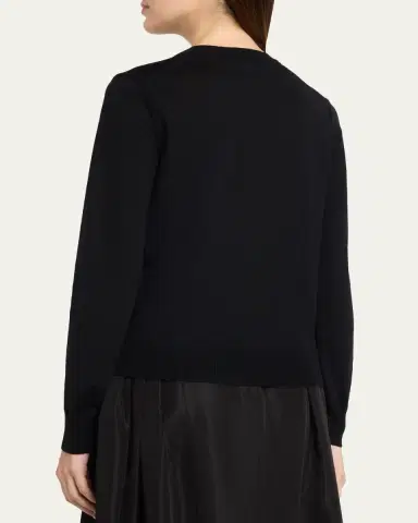 Comme des Garçons Comme des Garçons Rosette Wool Crewneck Sweater | Thumbnail 3 Comme des Garçons Comme des Garçons Rosette Wool Crewneck Sweater | Thumbnail 3