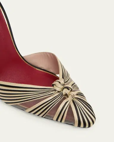 Valentino Garavani 100mm Annine Striped Satin Ankle-Strap Pumps | Thumbnail 5 Valentino Garavani 100mm Annine Striped Satin Ankle-Strap Pumps | Thumbnail 5