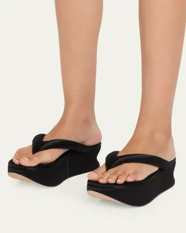 Balenciaga 90mm Gaeta Satin Platform Thong Sandals | Thumbnail 2 Balenciaga 90mm Gaeta Satin Platform Thong Sandals | Thumbnail 2